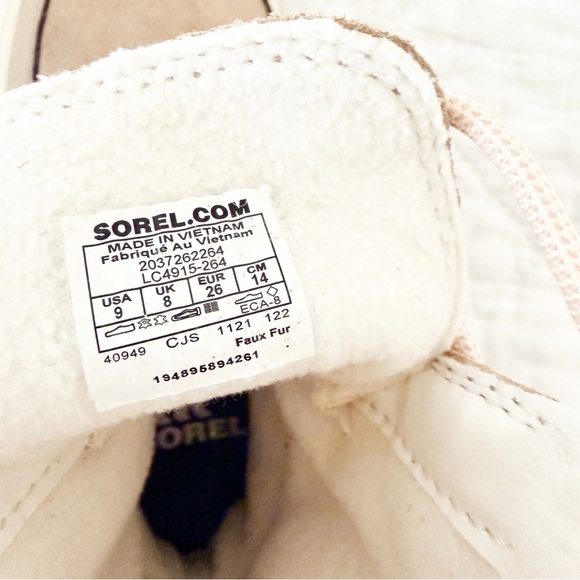 NEW Sorel Kids Youth Explorer Lace Boots Tan 9 NWOT - Picture 8 of 9